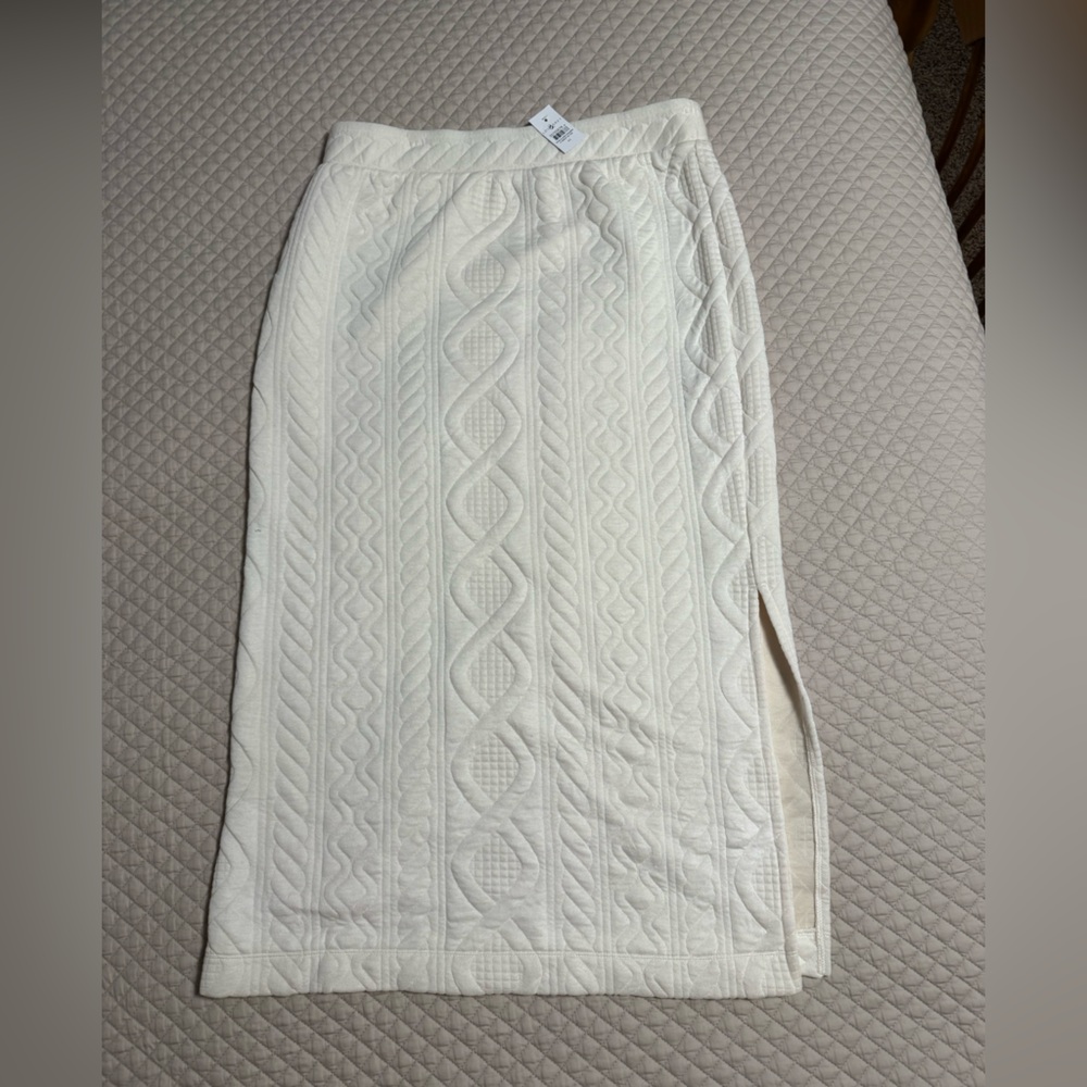 Lou & Grey Cream Midi Skirt